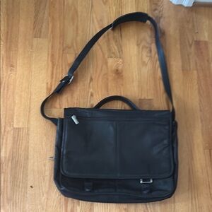 Wilsons Leather Dark Messenger/Laptop Bag